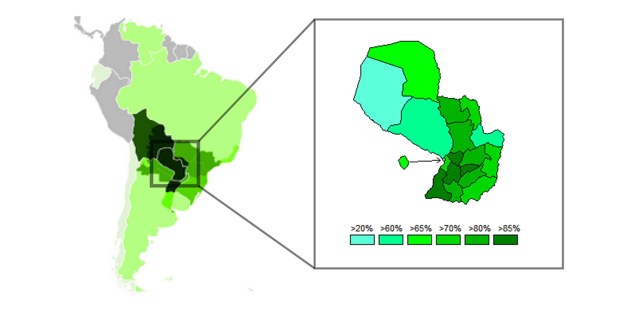 Guaraní map